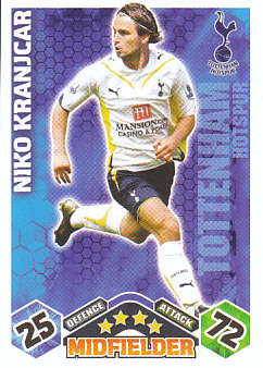 Niko Kranjcar Tottenham Hotspur 2009/10 Topps Match Attax #298